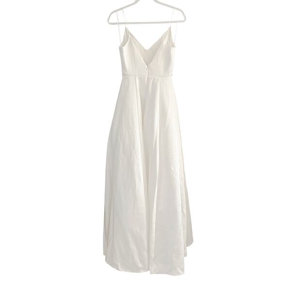 Reformation Icelynn Satin Dress Ivory - Picture 7 of 11